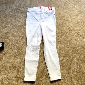 White Spanx jeans